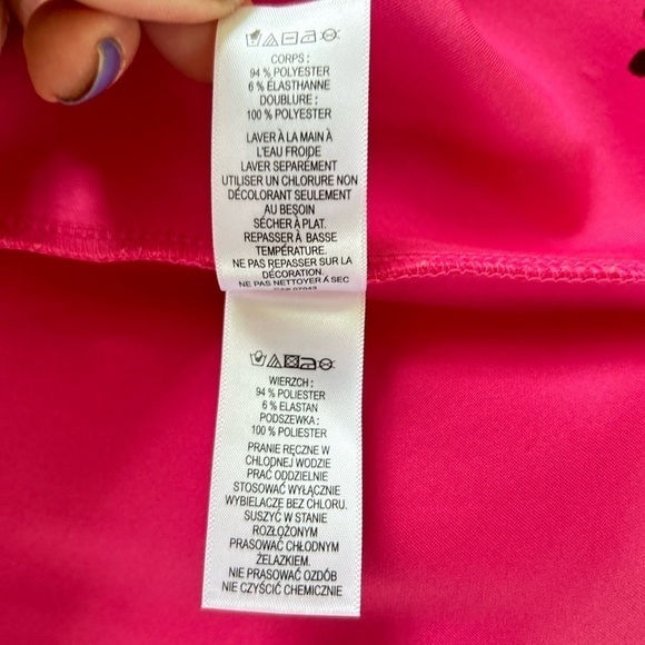 Cynthia Rowley 💵 Fit & Flare Size 4 Barbie Pink Dress w/ Pockets Scalloped Hem - Picture 12 of 13